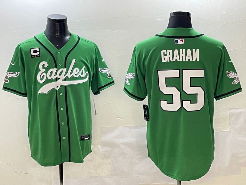 Men Philadelphia Eagles #55 Graham Green three generations Jointly Name 2025 Nike Limited NFL Jersey style 13